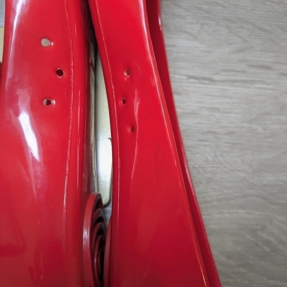Kate Spade Red Floral Rose Jelly Ballerina Flats Size 6 Dainty Romantic Designer